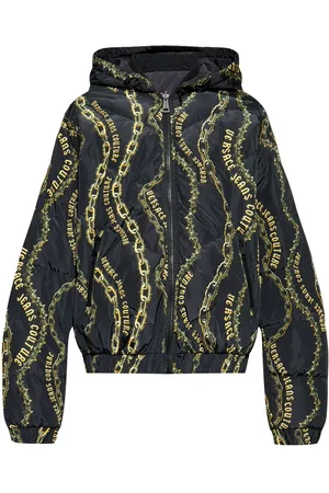 VERSACE Reversible chain-print hooded jacket