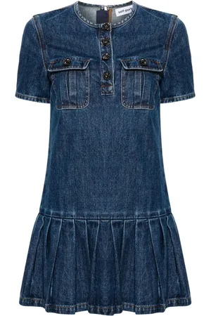 Self-Portrait Pleated mini dress