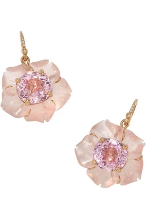 Irene Neuwirth 18kt rose gold Tropical Flower earrings