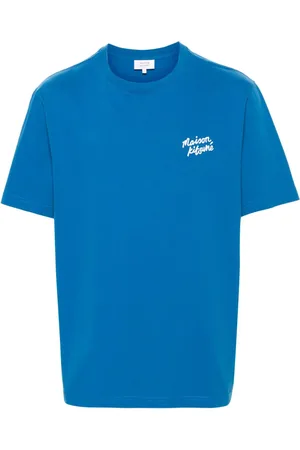 Maison Kitsuné Logo-embroidered cotton t-shirt