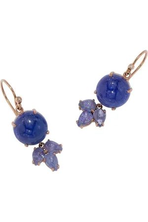 Irene Neuwirth 18kt rose gold Cabochon tanzanite earrings