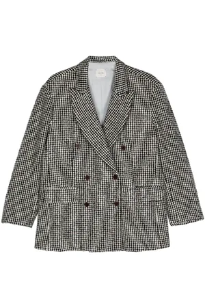 ALYSI Houndstooth-pattern coat