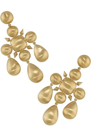 Irene Neuwirth 18kt yellow Domed Chandelier earrings