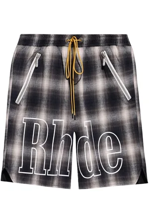 Rhude Check-print track shorts