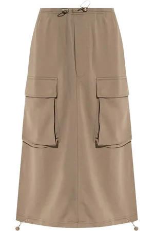 Maison Margiela Drawstring-waist cargo-pockets midi skirt