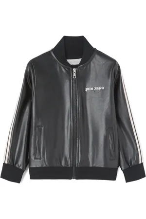 Palm Angels Faux-leather track jacket