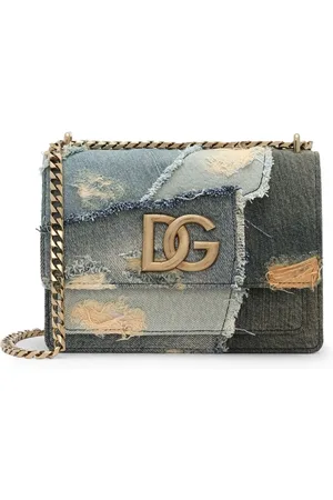 Dolce & Gabbana Logo plaque denim patchwork cross body bag