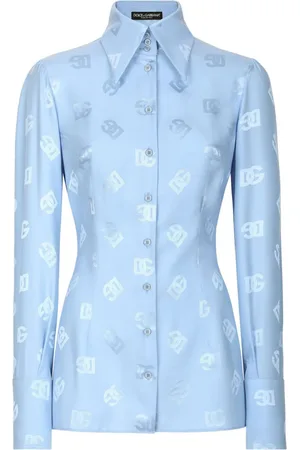 Dolce & Gabbana Monogram-jacquard straight-point collar shirt