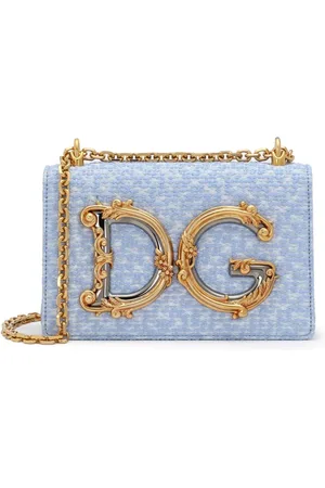 Dolce & Gabbana Logo plaque bouclé cross body bag
