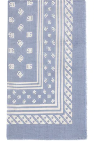 Dolce & Gabbana Logo-print frayed scarf