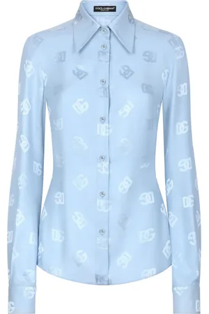 Dolce & Gabbana Monogram-jacquard silk shirt