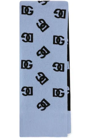 Dolce & Gabbana Intarsia-knit logo scarf