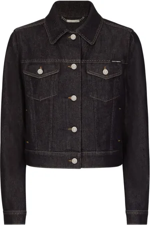 Dolce & Gabbana Logo-plaque cropped denim jacket
