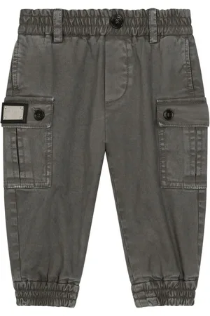 Dolce & Gabbana Logo-plaque gabardine cargo trousers