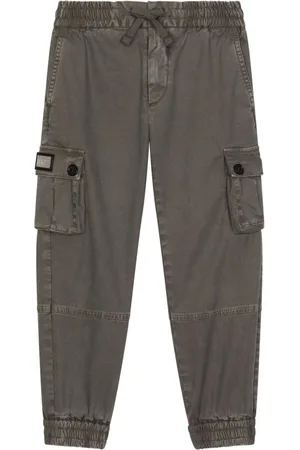 Dolce & Gabbana Logo-tag gabardine cargo trousers