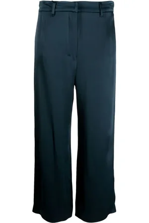 Max Mara Cropped straight-leg satin trousers