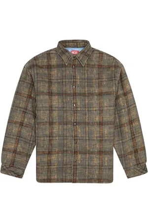 Diesel S-Hamme checked cotton shirt jacket