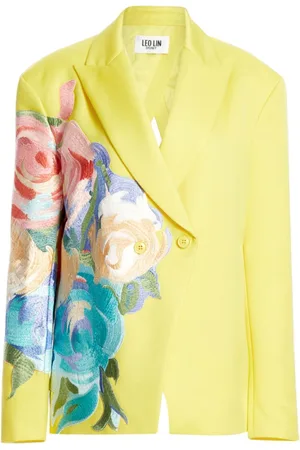 LEO LIN Jocelyn embroidered floral blazer