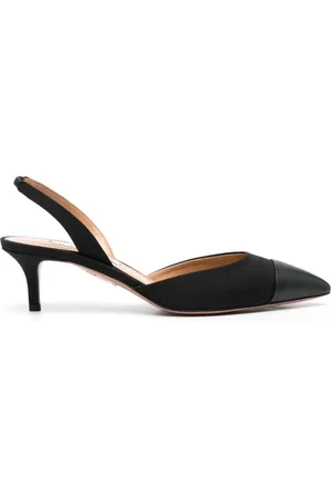Aquazzura 60mm contrasting-toecap slingback pumps