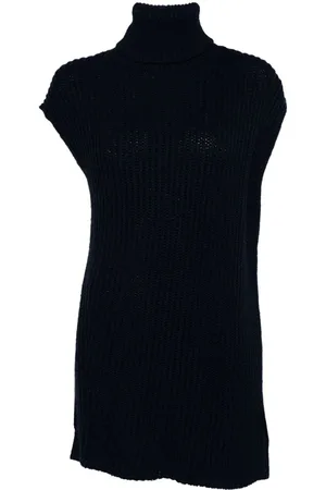 ALYSI Roll-neck sleeveless knit top