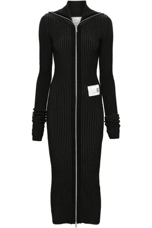 Maison Mihara Yasuhiro Logo-patch midi dress