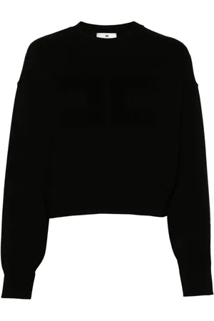 Elisabetta Franchi Logo-embroidered cropped sweatshirt