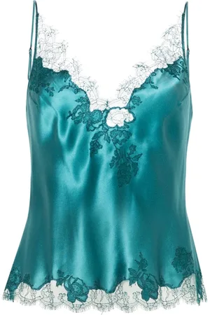CARINE GILSON Lace-trim silk camisole