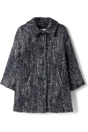 Il gufo Herringbone-pattern single-breasted coat