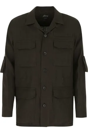BRIONI Multi-pocket notched collar shirt