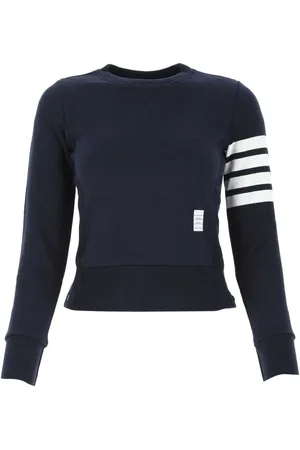 Thom Browne Four-bar stripe cotton jumper