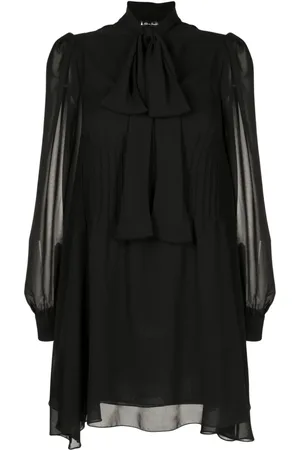 Lethicia Bronstein Nervura pussy-bow collar dress