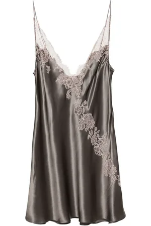 CARINE GILSON V-neck silk nightdress