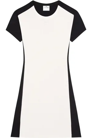 Courrèges Contrast-frame cotton mini dress
