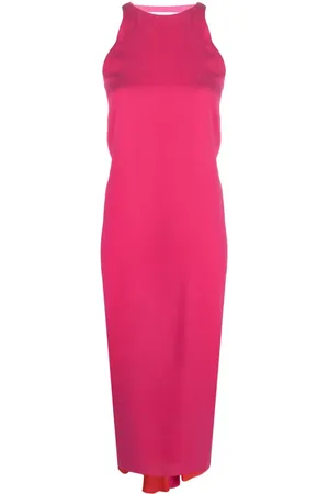 Fendi Drape-detailing silk midi dress