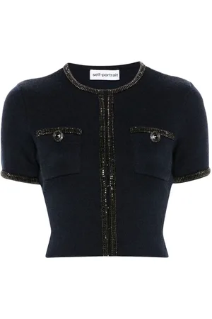 Self-Portrait Crystal-embellished cardigan