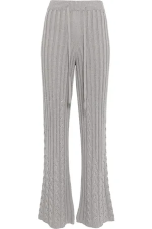 Twin-Set Cable-knit flared trousers