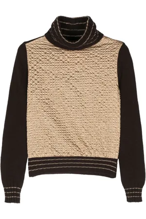 VERSACE 2000s logo-patch sweater
