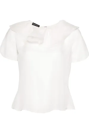 Emporio Armani Ruffled silk blouse