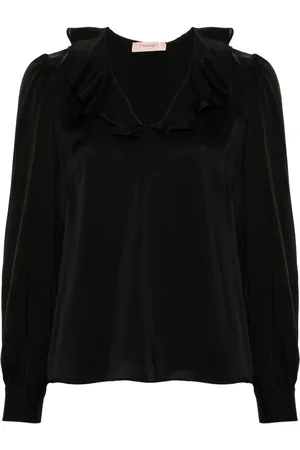 Twin-Set Ruffle satin blouse