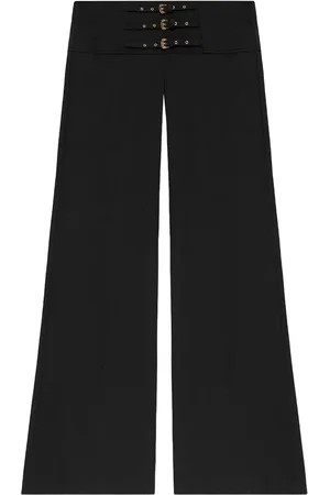 VERSACE Decorative buckle trousers