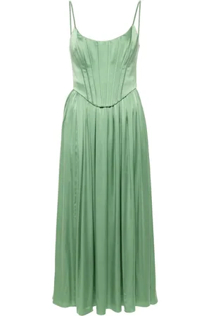 ZIMMERMANN Silk corset midi dress