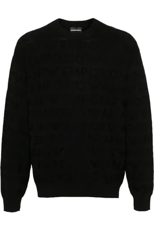 Emporio Armani Link-stitch wool sweater