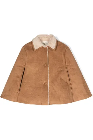 DOUUOD KIDS Shearling-collar cape