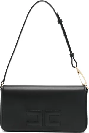 Elisabetta Franchi Logo-embossed leather shoulder bag
