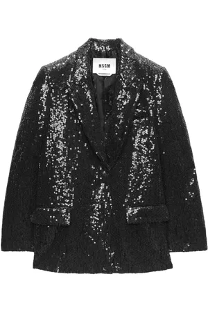 Msgm Sequin-embellished single-breasted blazer
