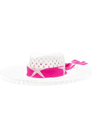 VALENTINO GARAVANI Scarf-detailed wide-brim sun hat