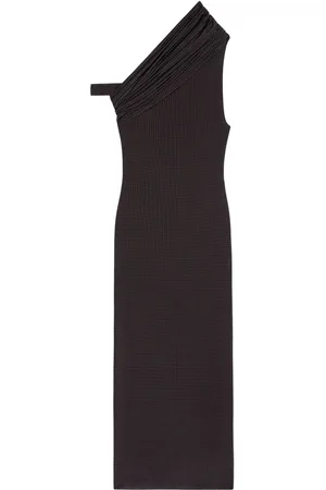 Courrèges Houndstooth twist midi dress
