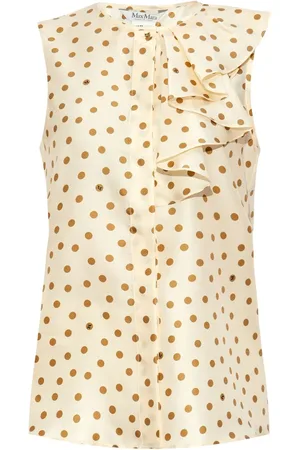 Max Mara Pegli polka dot-print silk blouse