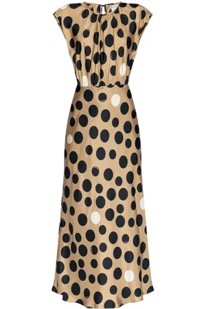 Max Mara Polka-dot silk maxi dress