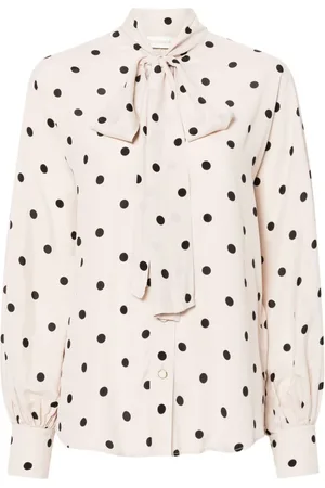 ZIMMERMANN Batwing polka dot-print shirt